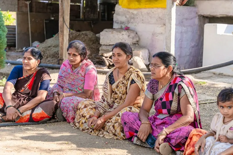 Women of a neighbourhood sitting together